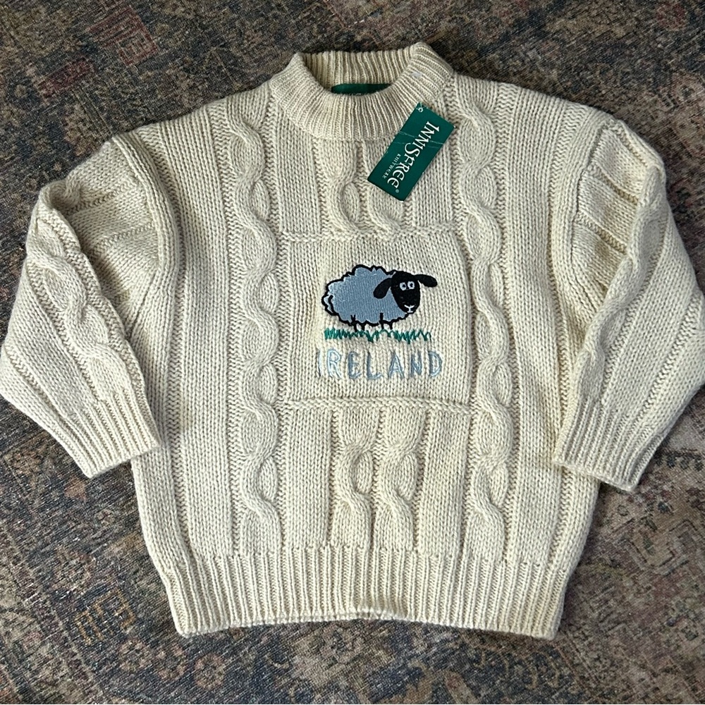 Inisfree Irish Wool Crewneck Sweater 3-4